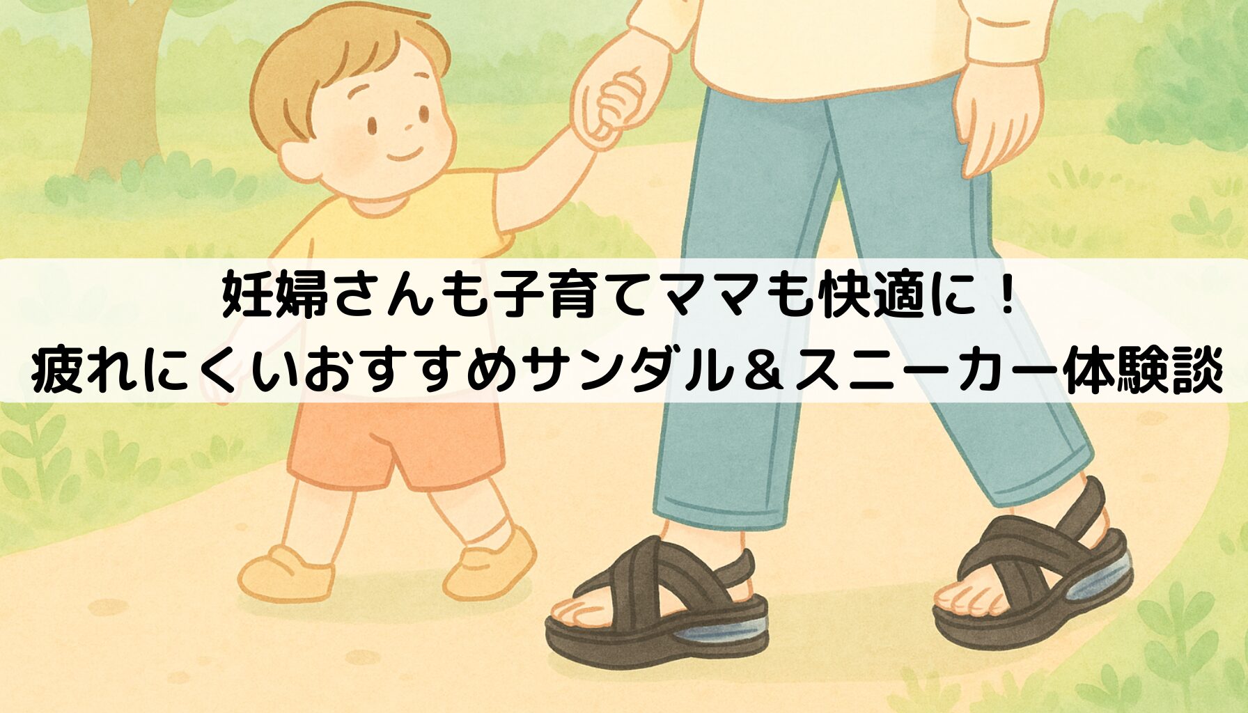 ママサンダル、疲れにくい、ナイキアイラ、ホカ、ウーフォス、サンダル、スニーカー