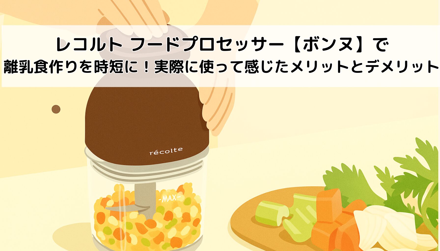 レコルト-フードプロセッサー【ボンヌ】、離乳食、メリット、デメリット