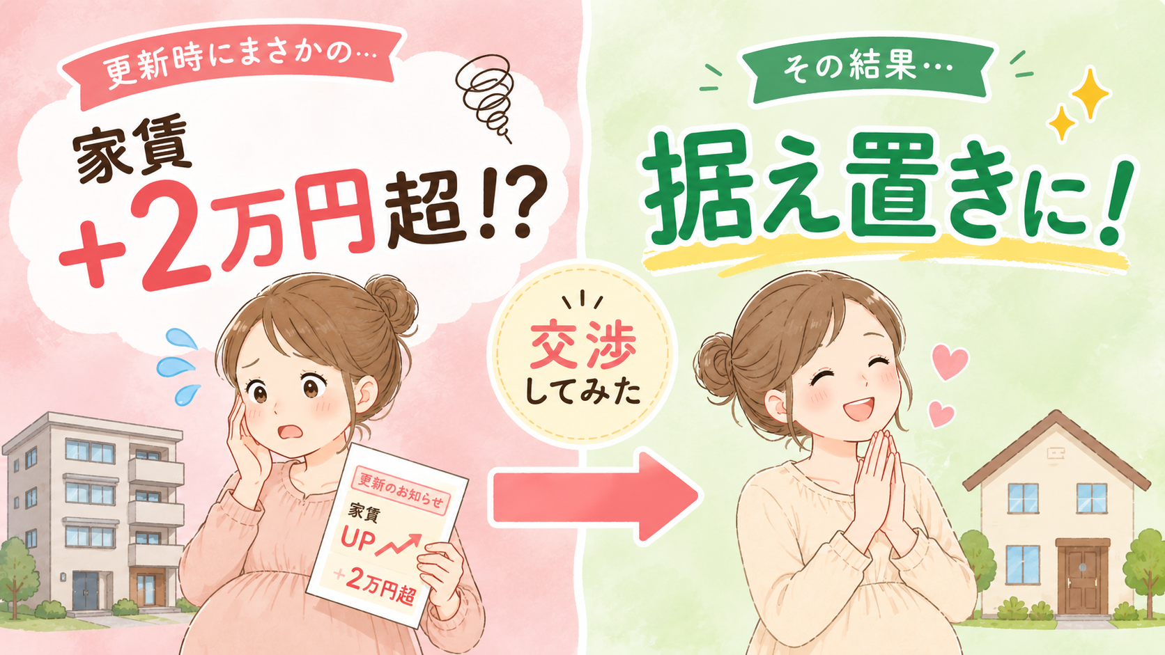 子育て中に家賃2万円アップ！？更新時の値上げ交渉で据え置きになった話